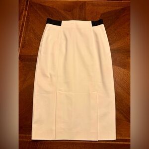 Les Copains Cream and Black Pencil Skirt
